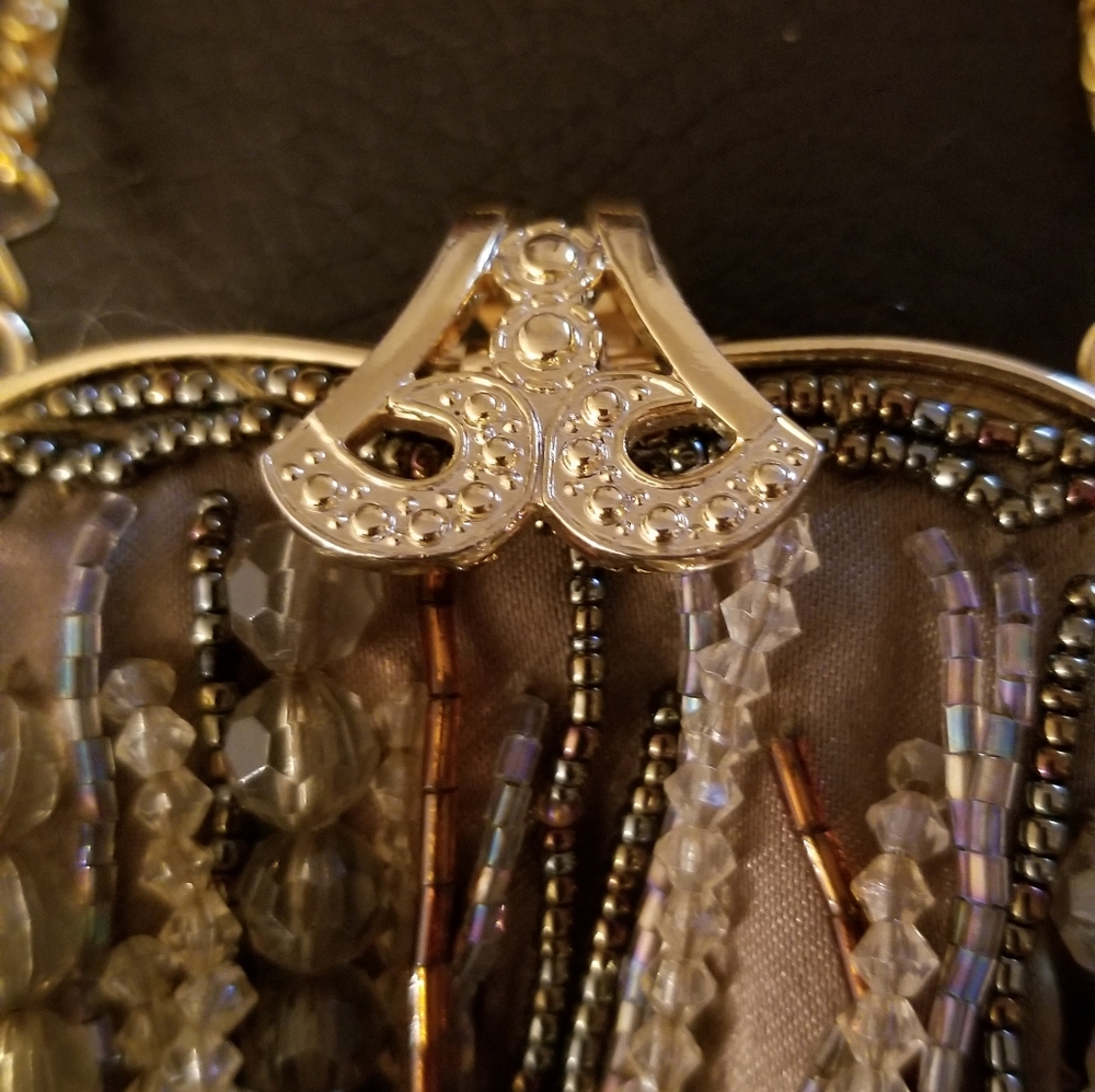 Olive color Beaded Purse
